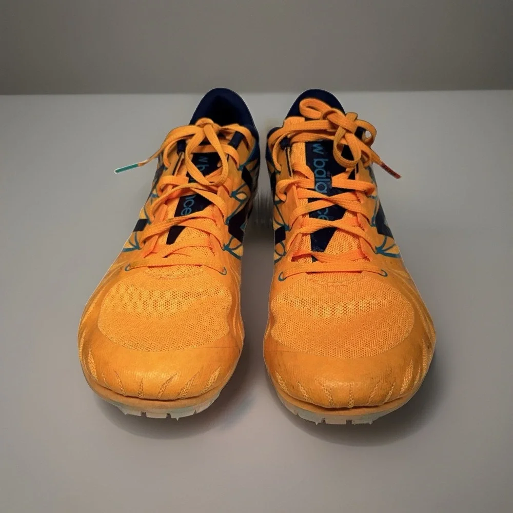 New Balance MD500v4 Track & Field Sprint Spikes Orange Navy Men's Size 9.5